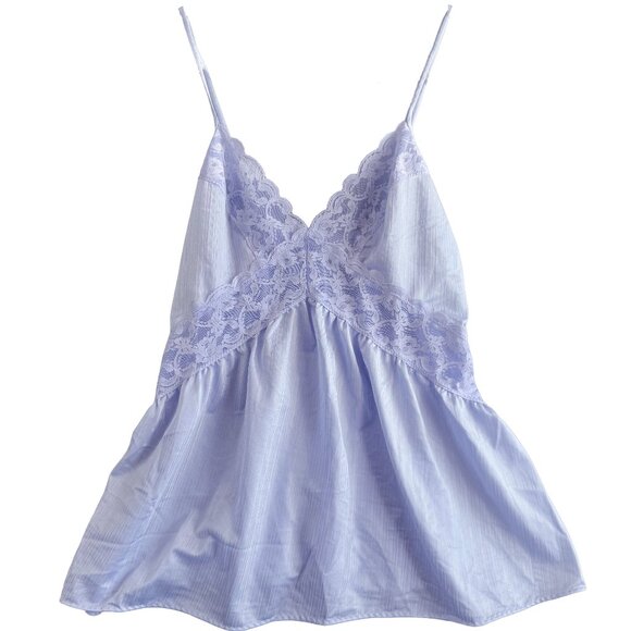 Sears Other - NWT Vintage Sears Blue Romantic Lace Nylon Tricot Cami Top Medium (12–14)